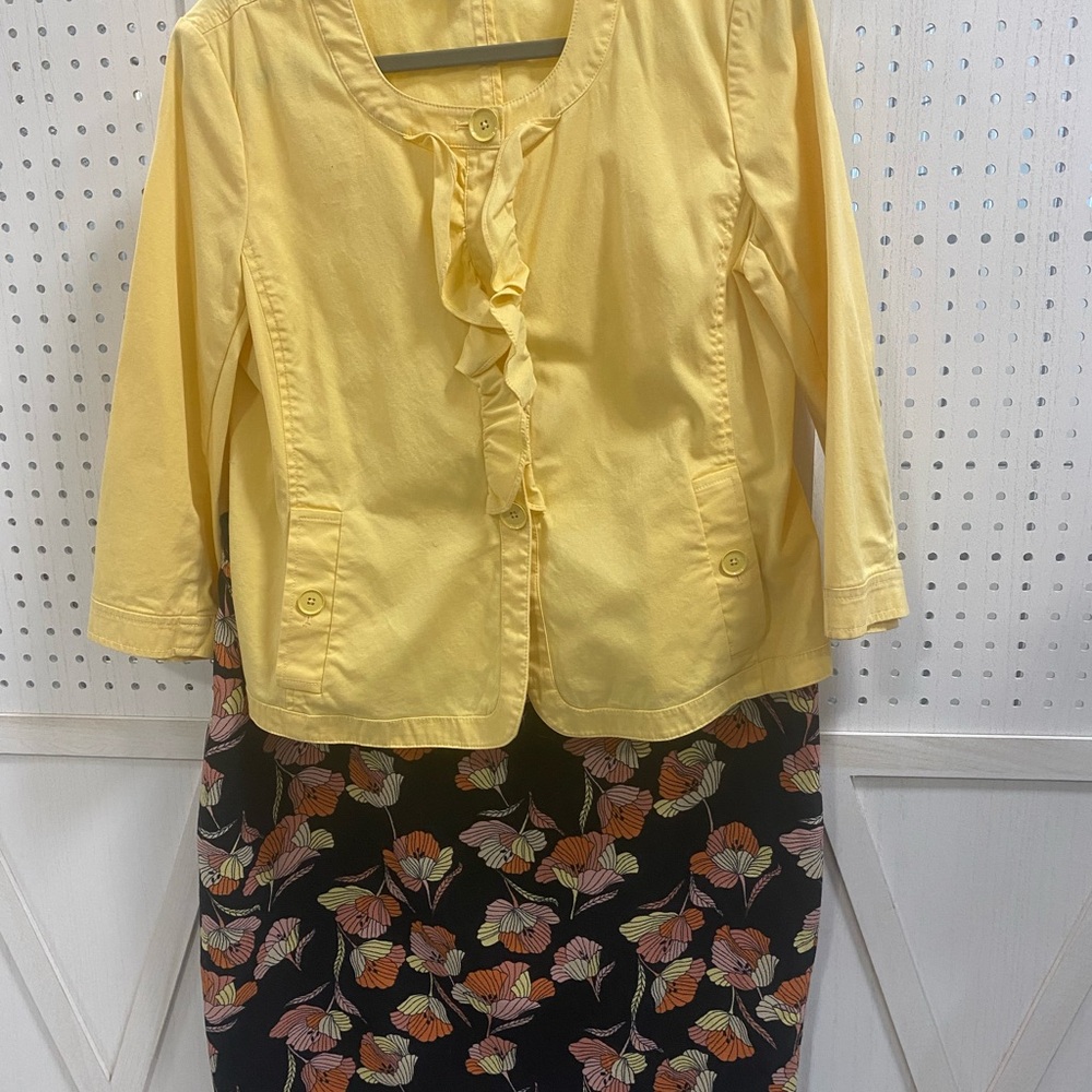 Talbots Yellow Ruffled Blouse - Picture 2 of 5